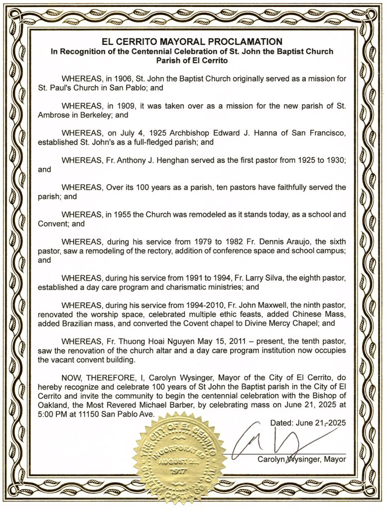 Mayor's proclamation